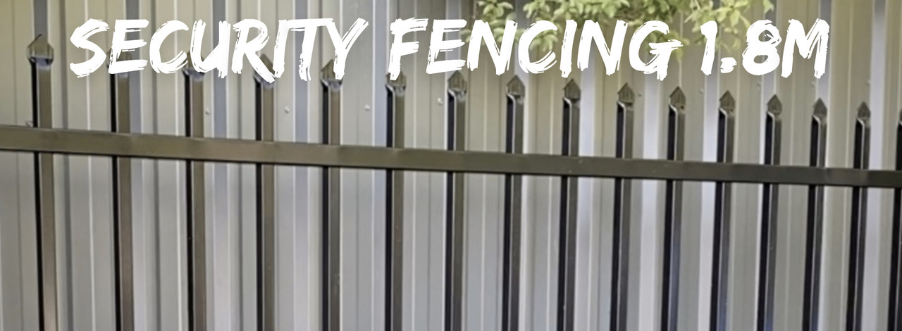 Black Crimped Spear Top Security Fencing 1.8mH